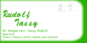 rudolf tassy business card